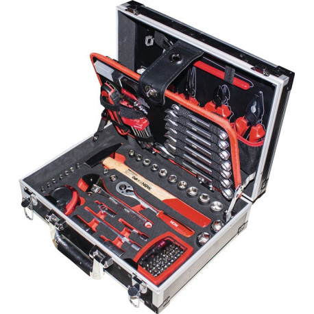 Assortiment d'outils 105 pièces dans une mallette en aluminium NOW