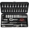 Jeu de clés à douille 45 pièces 1/4 po. ouverture de clé 4-14 mm nombre de dents 72 6 pans NOW
