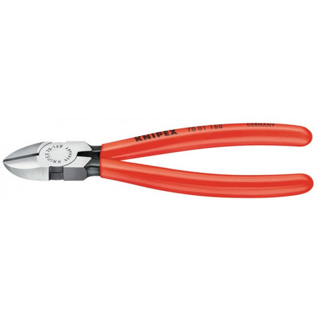 Pince coupante diagonale longueur 140 mm tête polie revêtement en plastique KNIP