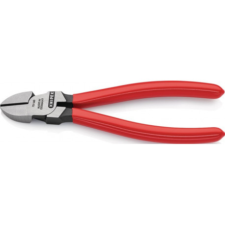 Pince coupante diagonale longueur 180 mm tête polie revêtement en plastique KNIP