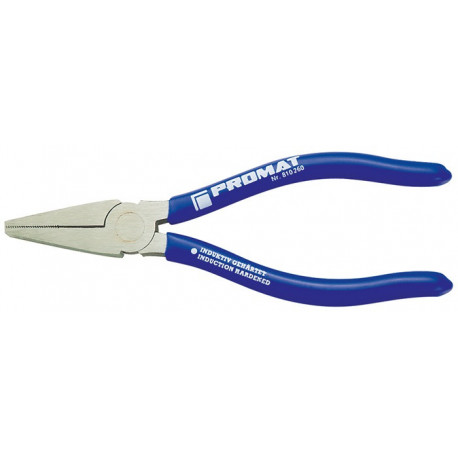 Pince à becs plats longueur totale 160 mm tête polie revêtement en plastique PROMAT