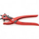Pince emporte-pièce révolver longueur totale 220 mm ressort d’ouv. 2/2,5/3/3,5/4 et 5 mm revêtement poudre rouge KNIPEX