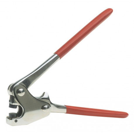 Pince à plomber L. 130 mm pour plombs de D. de 8 mm nickelé revêtement en plastique