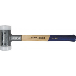 Maillet à frappe amortie longueur 305 mm D. de la tête 25 mm Hickory antirebond dur nylon blanc PROMAT