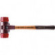 Maillet à frappe amortie SIMPLEX longueur 300 mm D. de la tête 30 mm dur bois plastique rouge HALDER
