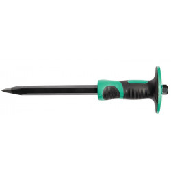 Burin pointu longueur 300 mm épaisseur de l’acier 18 mm avec protections des mains