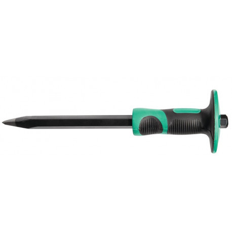 Burin pointu longueur 300 mm épaisseur de l’acier 18 mm avec protections des mains