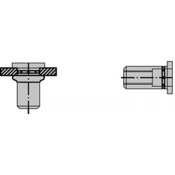 Écrou à river PolyGrip® tige de rivet D. x l. 9 x 18 mm M6 Alu tête plate ronde (Par 250)