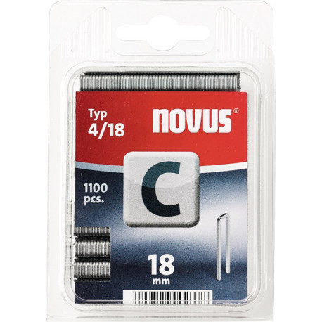 Agrafe à dos étroit C tipo 4 largeur 6 mm longueur du poteau 18 mm largeur de fi
