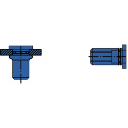 Écrou à river PolyGrip® tige de rivet D. x l. 7 x 135 mm M5 acier tête plate ro (Par 500)