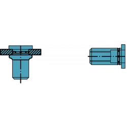 Écrou à river PolyGrip® tige de rivet D. x l. 7 x 135 mm M5 acier inoxydable A2 (Par 500)