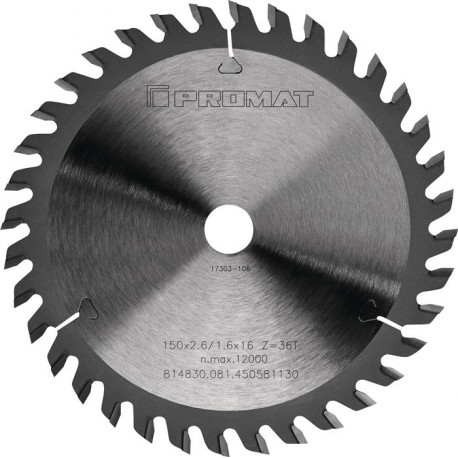Lame pour scie circulaire de précision D. ext. 190 mm nombre de dents 42 WZ perç