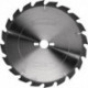 Lame pour scie circulaire de précision D. ext. 350 mm nombre de dents 24 FF perç
