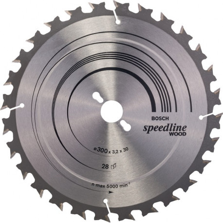 Lame pour scie circulaire Speedline Wood Ext 315mm Z.28 WZ Percage 30mm Larg.coupe 3,2mm HM