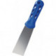 Spatule de peintre l. 40 mm polissage haute brillance plastique plat et ovale, bleu acier inoxydable inox.
