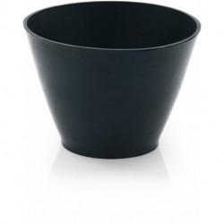 Creuset à plâtre H. 130 mm D. haut : 125/en bas : 90 mm conique pour laque cellulosique caoutchouc noir