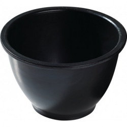Creuset à plâtre H. 90 mm D. haut : 125/en bas : 60 mm conique caoutchouc noir