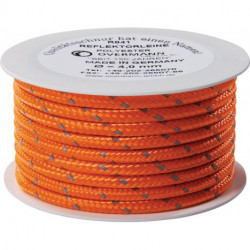 Cordon réfléchissant Safety Reflector longueur 50 m D. 2 mm polyester orange OVERMANN (Par 6)