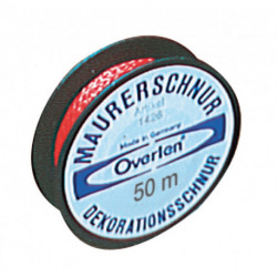Cordelette de carreleur 50 m 10 kg rouge OVERMANN (Par 12)