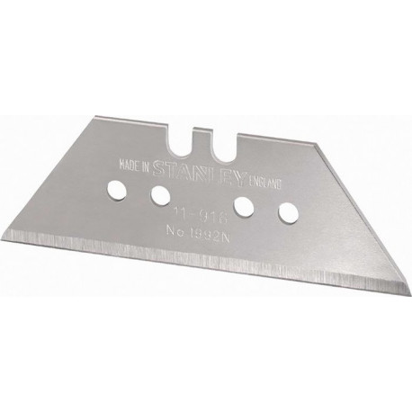 Lame trapézoïdale 6-11-916 L62xl19xS0,65 mm avec poinçonnage 10 distributeurs de 10 pièces STANLEY (Par 10)