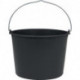 Seau de chantier 20 L avec fond croisé noir Mélange de polyéthylène de récupération