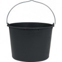 Seau de chantier 20 L avec fond croisé noir Mélange de polyéthylène de récupération