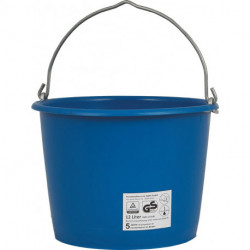 Seau de chantier 12 l lourd bleu plastique spécial