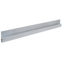 Règle à lisser en alu forme h longueur 2000 mm avec bourrelet de renforcement al