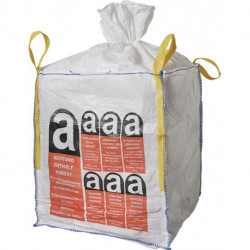 Sac de transport Big Bag L. 900 mm l. 900 mm H. 1100 mm capacité de charge 1000 kg impression : amiante