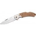 Couteau de poche L. poignée 108 mm L. des lames 80 mm longueur ouvert 188 mm inoxydable coquille en bois de zébrano HERBERTZ