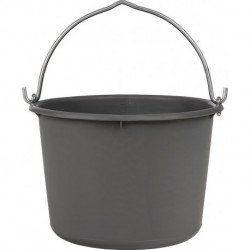 Seau de chantier 12 l gris LDPE