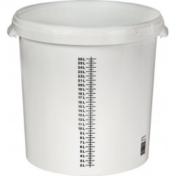 Seau de mélange 30 l blanc polypropylène