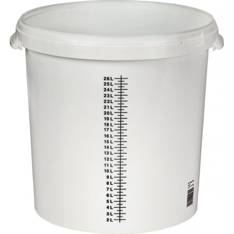 Seau de mélange 30 l blanc polypropylène