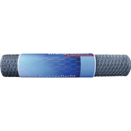 Grillage métallique longueur 10 m hauteur 1 m tresse hexagonale galvanisée lar