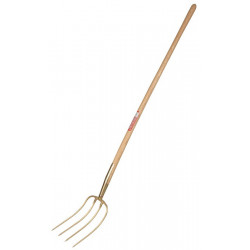 Fourche à fumier Erntekönig longueur des dents 310 mm 4 dents forgé en Allemagne du nord, avec manche poids 1500 g FREUND VICTORIA