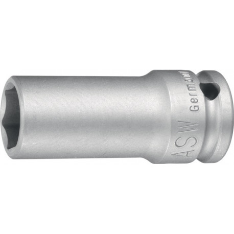 Jeu d'emb.de clé à douille forte démult. 750 L 1 po. 6 pans ouv. de clé 24 mm L. 100 mm ASW