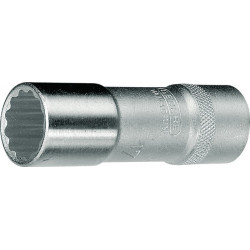 Jeu de clés à douille D 19 L 1/2 po. 12 pans ouv. de clé 34 mm longueur 82 mm GE