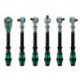 Cliquet pivotant et réversible Zyklop Speed 3/8 po. nombre de dents 72 longueur 199 mm Poignée bicomposant WERA