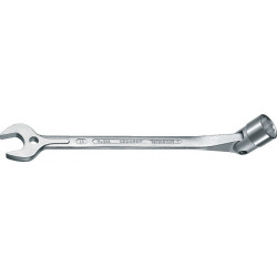Clé à fourche/à douille 534 ouv. de clé 15 mm L. 231 mm avec extr. clé à douille