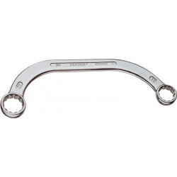 Clé polygonale demi-lune 304 14 x 16 mm longueur 185 mm CV-acier chromé GEDORE