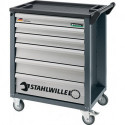 Servante d’atelier 90/6A l.780xP499xH912 mm 300 kg 6 tiroirs tôle d’acier STAHLWILLE