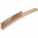 Brosse métallique longueur 350 mm 03 mm fil de bronze à l’étain 4 rangées sans