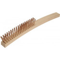 Brosse métallique longueur 350 mm 03 mm fil de bronze à l’étain 4 rangées sans