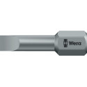 Embout 800/1 TZ pour vis à fente 4 mm longueur 25 mm 1/4 po. C6,3 0,5 mm dur tenace, zone de torsion WERA (Par 10)