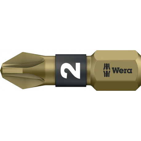 Embout 855/1 BTH 1/4 po. PZD 3 longueur 25 mm BiTorsion extra-dur WERA (Par 10)