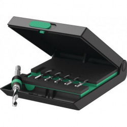 Jeu d'embouts de taraudage combiné 7 pièces HSS 1/4 po. 6 pans boîte en plastique WERA