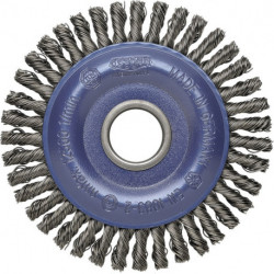 Brosse plate D. 125 mm épaisseur de fil 0,35 mm acier 6 mm 12500 min-¹ OSBORN