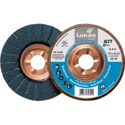 Disque à lamelles SLTT ZK D. 115 mm granulation 60 plat acier corindon zirconien (Par 10)
