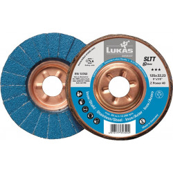 Disque à lamelles SLTT Z Power D. 125 mm granulation 40 plat INOX corindon zirco (Par 10)