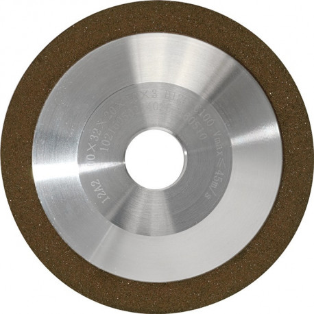 Meule boisseau diamant 12A2 100 mm pour métal 20 mm D 126